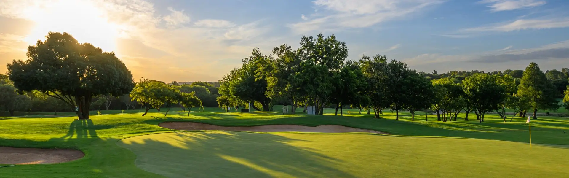 Aerial view of championship golf course